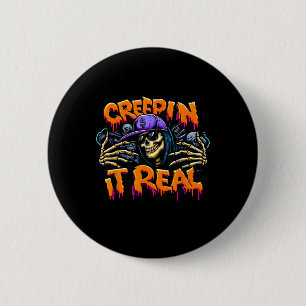 It Real Halloween Hip Hop Skeleton Drug Graffiti S 2 Inch Round Button