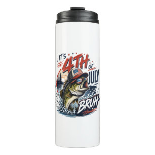 It’s 4th of July Bass Brute Fishing Thermal Tumbler