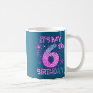It’s 6th birthday k-pop girl 6 year birthday party coffee mug