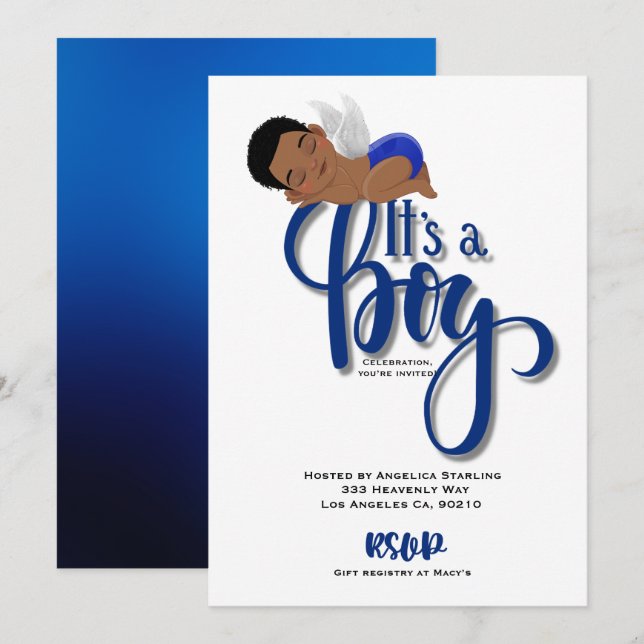 It’s a boy Announcement Card (Front/Back)