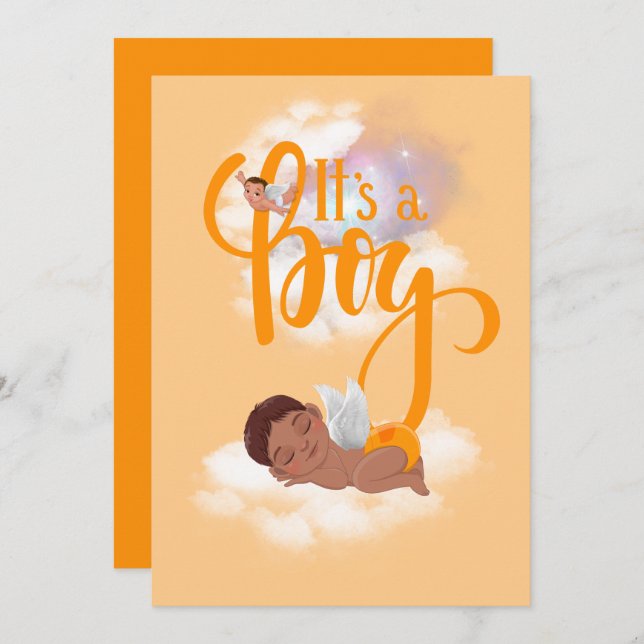 It’s a boy baby Announcement Card (Front/Back)