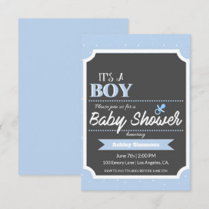 IT"S A BOY Baby Shower Invitation