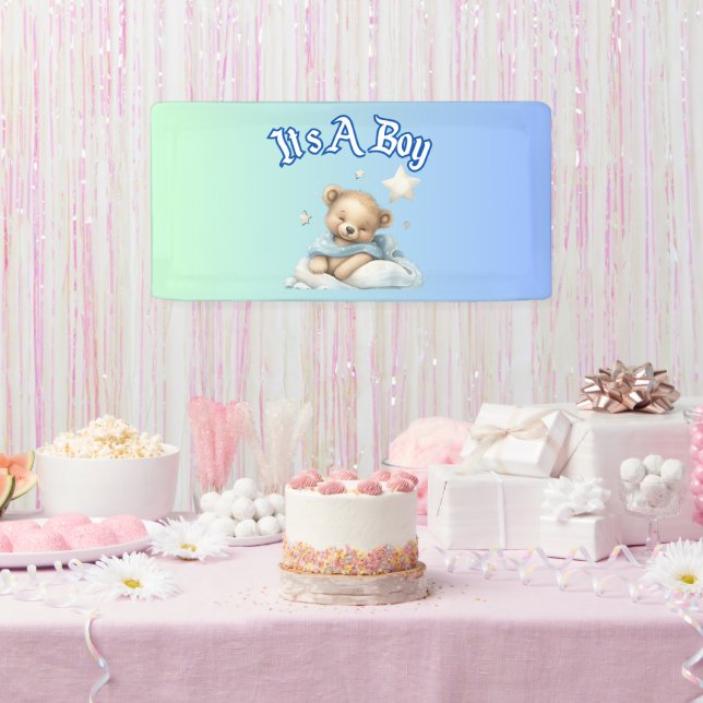 “It’s A Boy” Baby Shower Party Decor – Teddy Bear  Banner (Party)