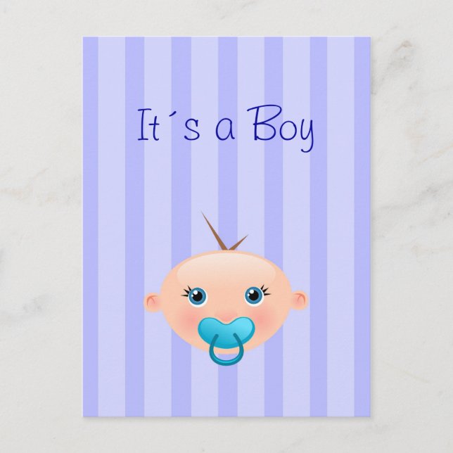 It´s a Boy - Birth Announcement Postcard (Front)
