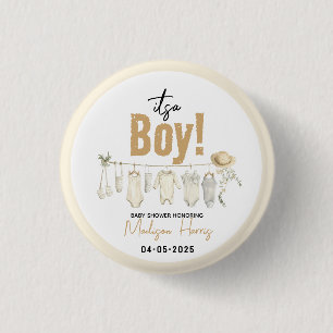 It’s a Boy! Blue Baby Shower – Cute & Sweet 1 Inch Round Button
