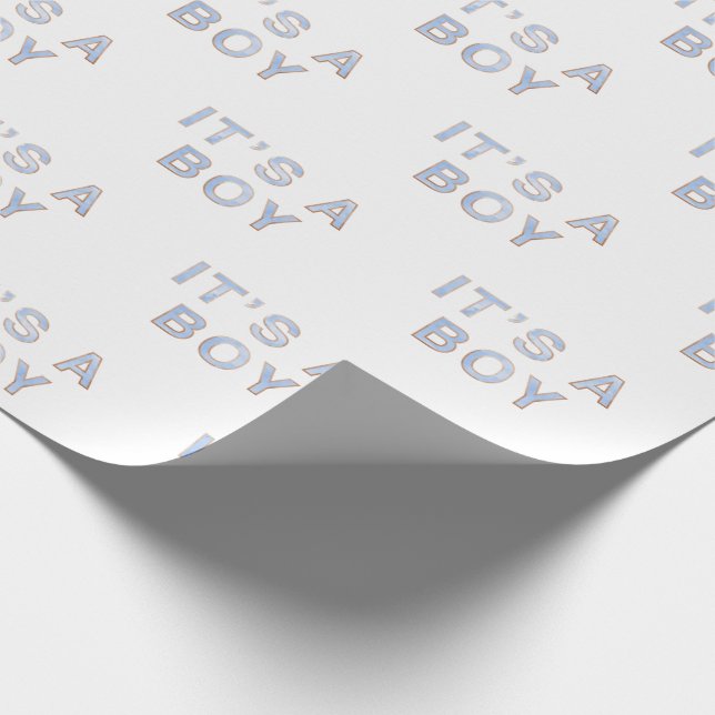 It’s a Boy Blue Baby Wrapping Paper (Corner)