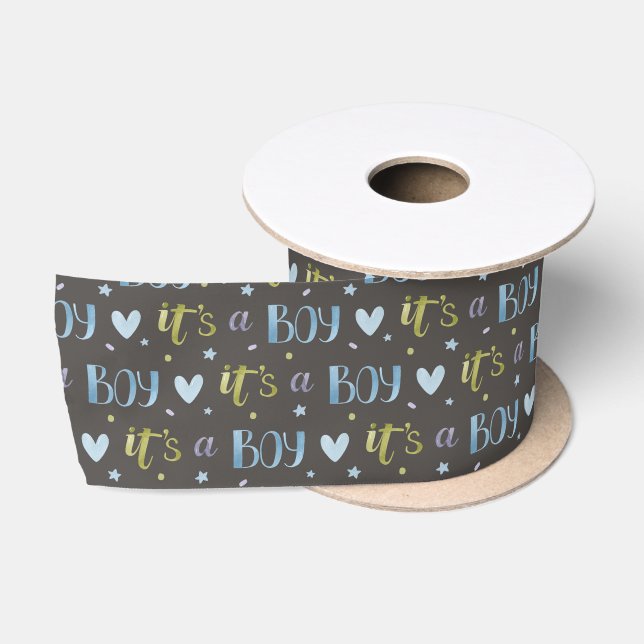 It’s a Boy New Baby Ribbon Satin Ribbon (Spool)