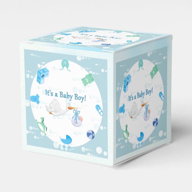 It’s a Boy – Personalized Baby Shower Favor Box (Front Side)