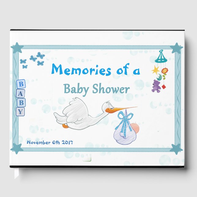 It’s a Boy – Personalized Baby Shower Guest Book (Front)