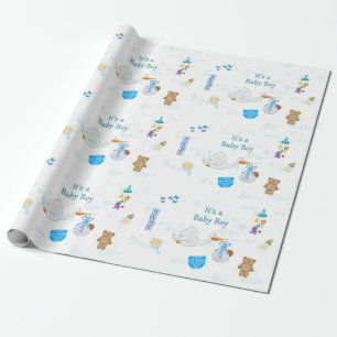 It’s a Boy – Personalized Baby Shower Wrapping Paper