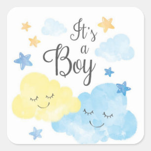 It’s a boy square sticker