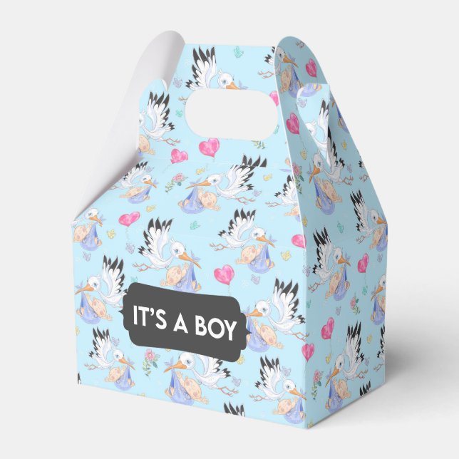 It’s a Boy Stork Baby Favour Box (Front Side)