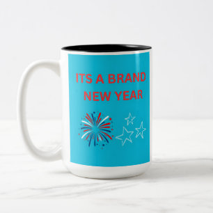 It’s a Brand New Year Celebration Two-Tone Mug