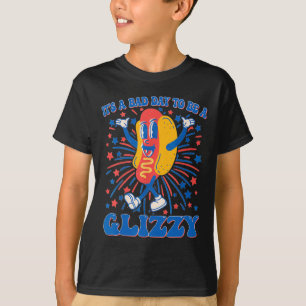 It’s A D Day To Be A Glizzy 4th Of July Hotdog Fun T-Shirt