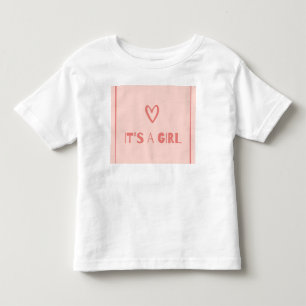 It’s a Girl Baby Announcement T-Shirt Cute Pink