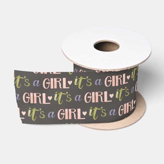 It’s a Girl New Baby Ribbon Satin Ribbon (Spool)