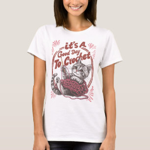 It’s a Good Day to Crochet Cute Kitten in Yarn T-Shirt