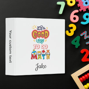 It’s a Good Day to Do Math – Custom Kids School Binder