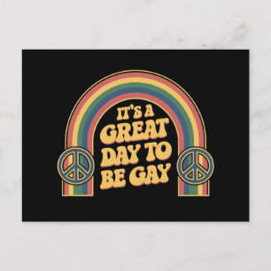 It’s A Great Day To Be Gay LGBTQ Pride Month Queer Postcard