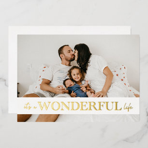 It’s A Wonderful Life Photo Foil Holiday Card