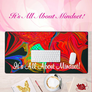 It’s About Mindset Motivation Liquified Abstract  Desk Mat
