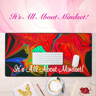 It’s About Mindset Motivation Liquified Abstract Desk Mat