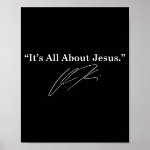It’s All About Jesus Christian Insrational Quote M Poster