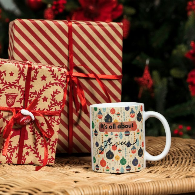 It’s All About Jesus – Colorful Christmas Coffee Mug (Creator Uploaded)