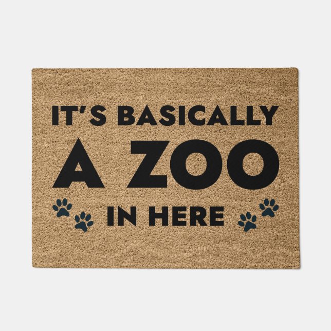 It’s Basically A Zoo In Here Doormat (Front)