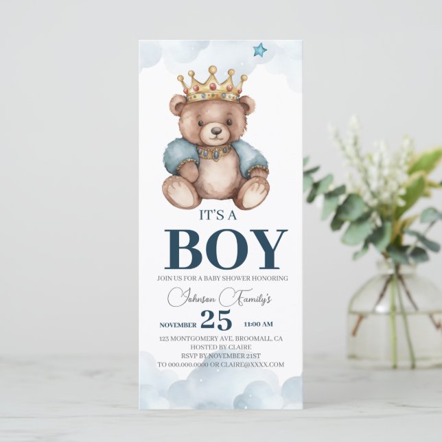IT’S BOY Bear Baby Shower (Standing Front)