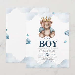 IT’S BOY Bear Baby Shower Card