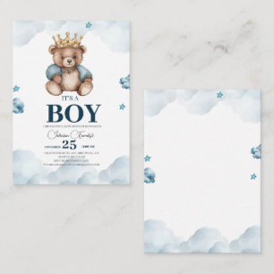 IT’S BOY Bear Baby Shower Card
