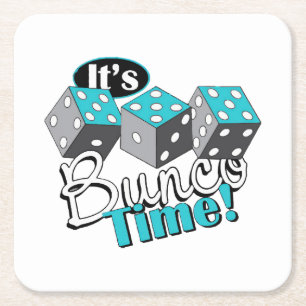 It s Bunco Time! Square Paper Coaster