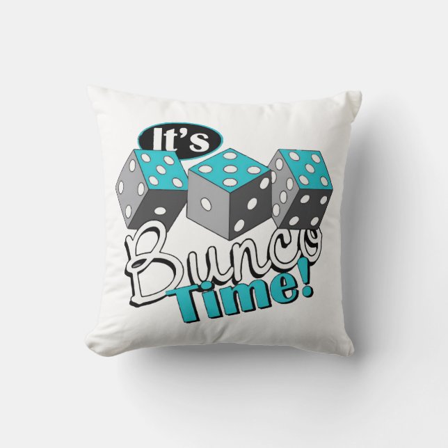 It s Bunco Time! Throw Pillow (Front)