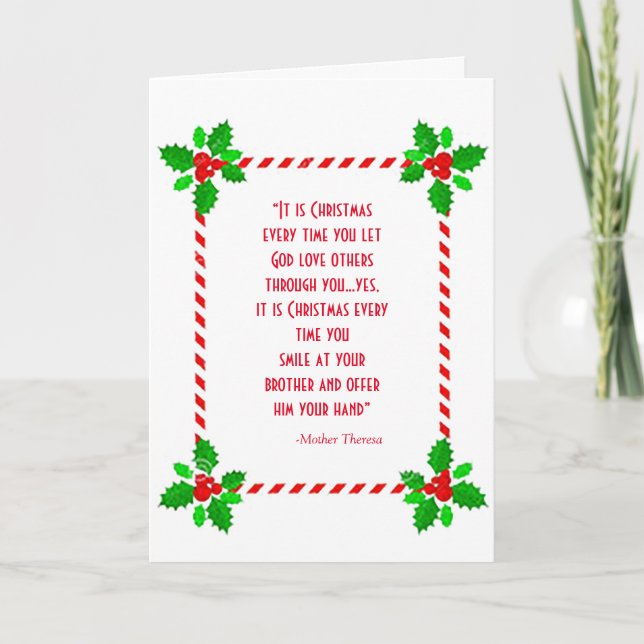 “It’s Christmas” Folded Christmas Greeting Card (Front)