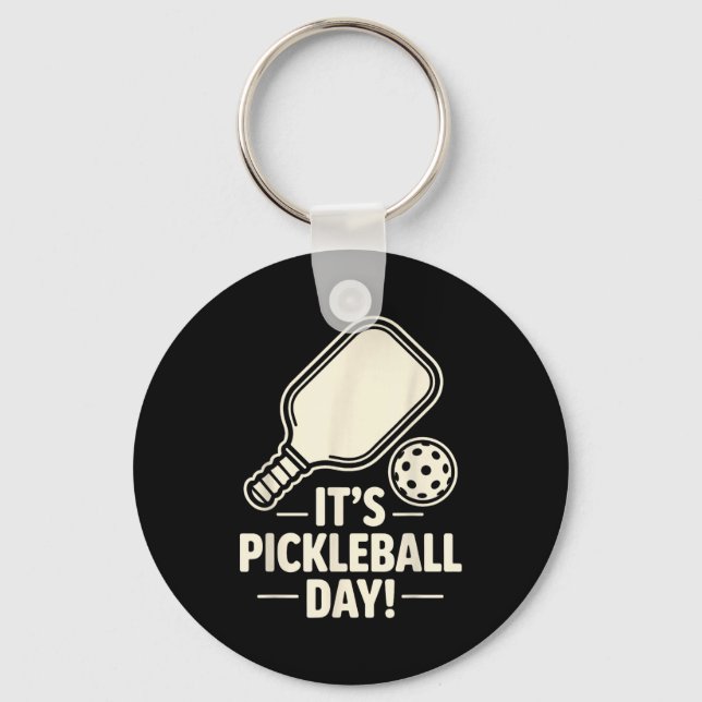 It’s Ckleball Day Dink Srt Player Court Fun Team P Keychain (Front)