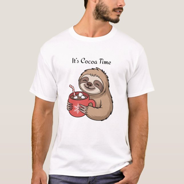 It’s Cocoa Time | Cozy Winter Quote T-Shirt (Front)