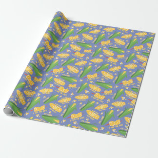 It’s Corn Wrapping Paper on sky blue