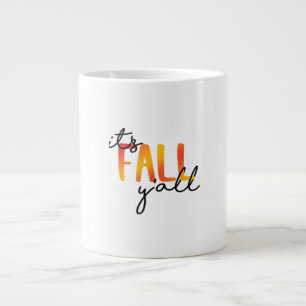It’s Fall Y’all Aesthetic Simple Large Coffee Mug