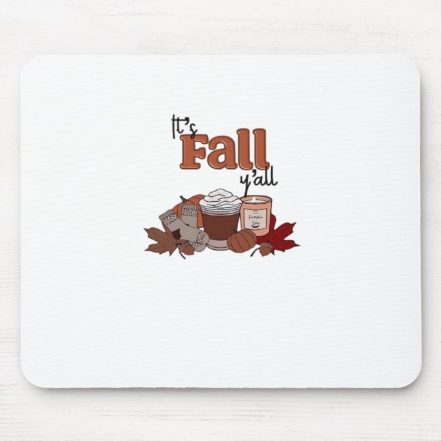 It’s Fall Y’all Aesthetic Simple Mouse Pad (Front)