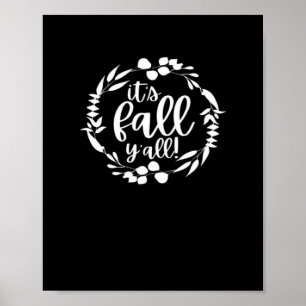 It’s Fall Y’all Autumn Design Minimal Clean Poster