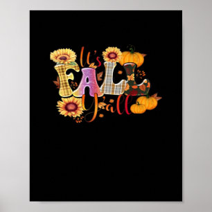 It’s Fall Y’all Autumn Design Minimal Clean Poster