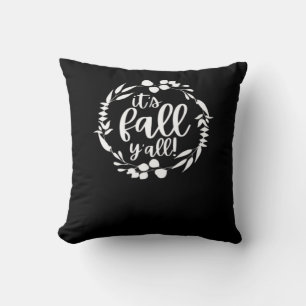 It’s Fall Y’all Autumn Design Minimal Clean Throw Pillow