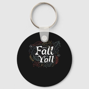 It’s Fall Y’all Autumn Design Retro Classic Keychain