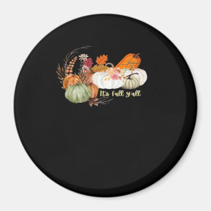 It’s Fall Y’all Autumn Halloween Design Fitted Magnet