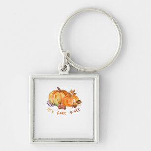 It’s Fall Y’all Autumn Leaves Pumpkin And Mushroom Keychain