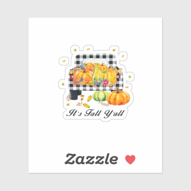 It’s Fall Y’all Autumn Pumpkin Plaid (Sheet)