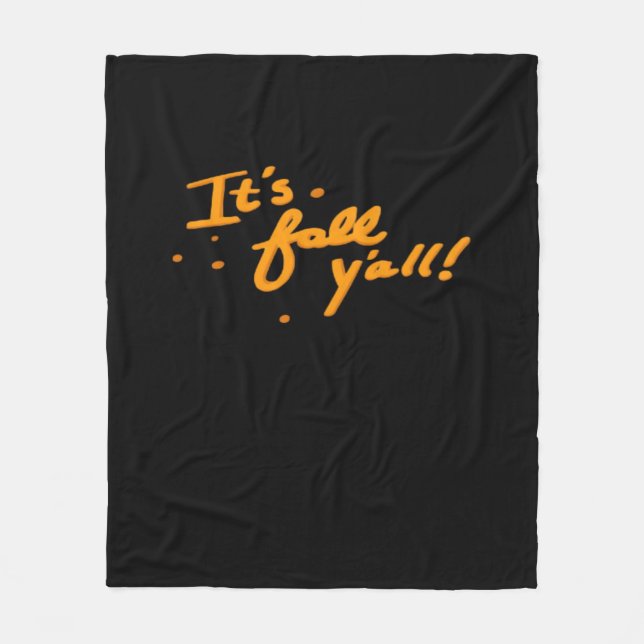 It’s Fall Y’all Basic Casual Fleece Blanket (Front)