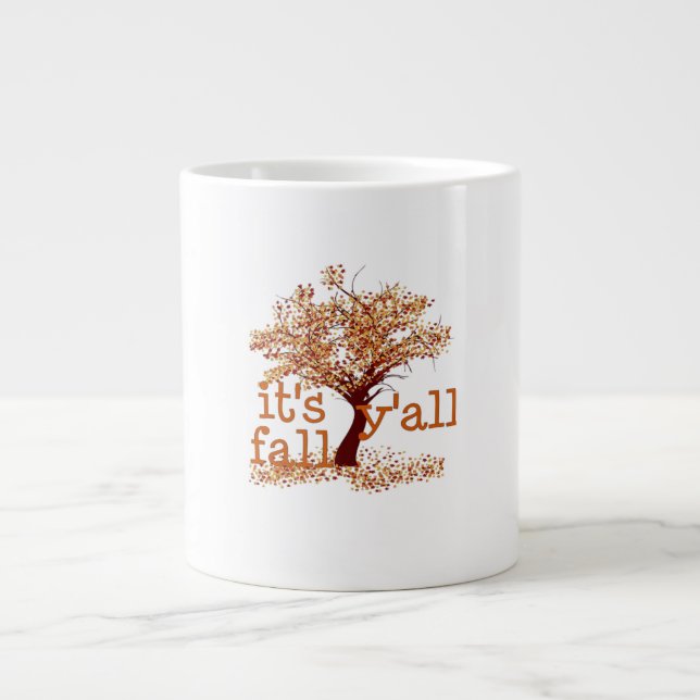 It’s Fall Y’all Basic Clean Large Coffee Mug (Front)