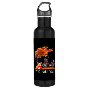 It’s Fall Y’all Cardigan Dog Autumn Design Funny G 710 Ml Water Bottle